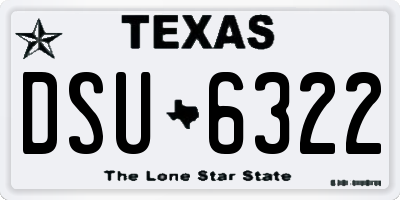 TX license plate DSU6322