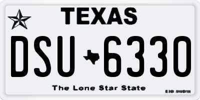 TX license plate DSU6330