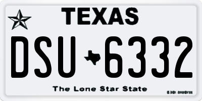 TX license plate DSU6332