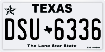 TX license plate DSU6336