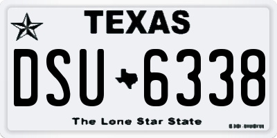 TX license plate DSU6338