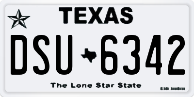 TX license plate DSU6342