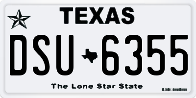 TX license plate DSU6355