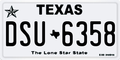 TX license plate DSU6358