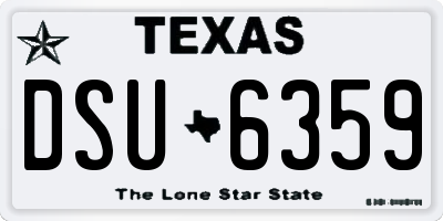 TX license plate DSU6359