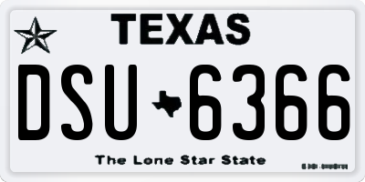 TX license plate DSU6366