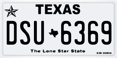 TX license plate DSU6369