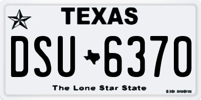 TX license plate DSU6370