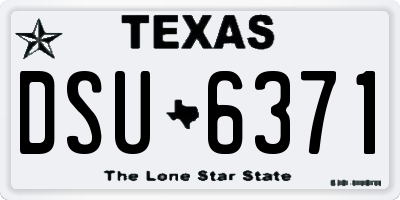 TX license plate DSU6371