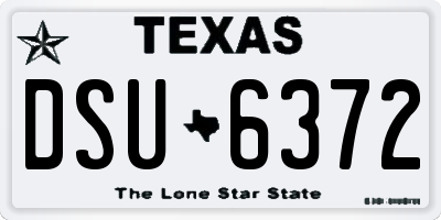 TX license plate DSU6372