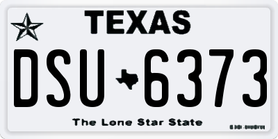 TX license plate DSU6373