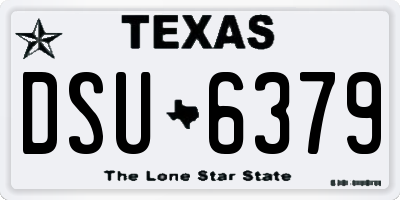 TX license plate DSU6379