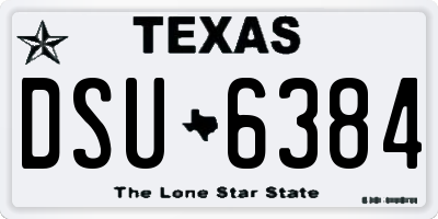 TX license plate DSU6384