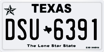 TX license plate DSU6391