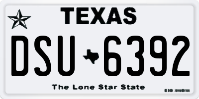 TX license plate DSU6392