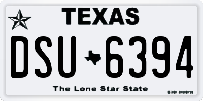 TX license plate DSU6394