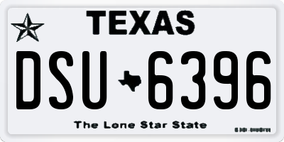 TX license plate DSU6396