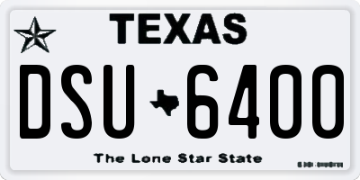 TX license plate DSU6400