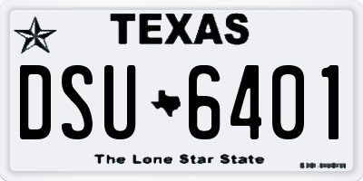 TX license plate DSU6401