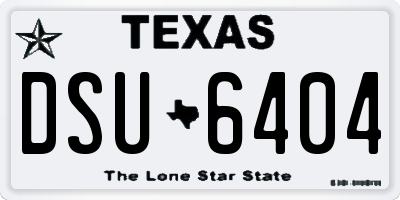 TX license plate DSU6404
