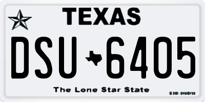TX license plate DSU6405