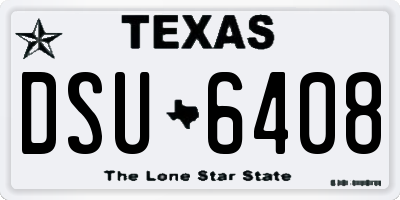 TX license plate DSU6408