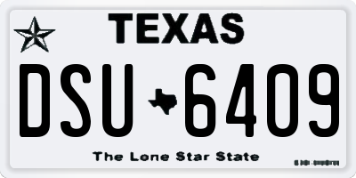 TX license plate DSU6409