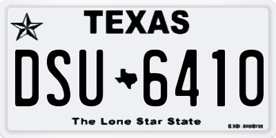 TX license plate DSU6410