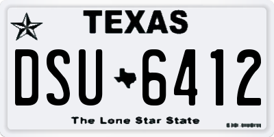 TX license plate DSU6412