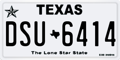 TX license plate DSU6414