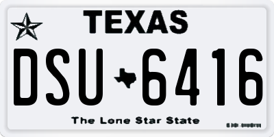 TX license plate DSU6416