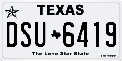TX license plate DSU6419