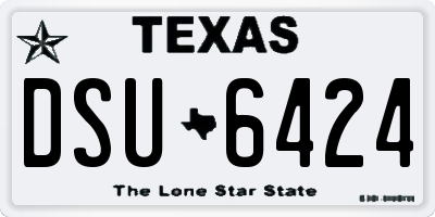 TX license plate DSU6424