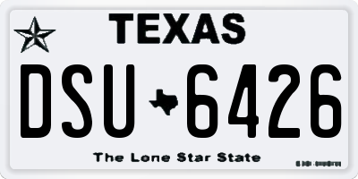 TX license plate DSU6426