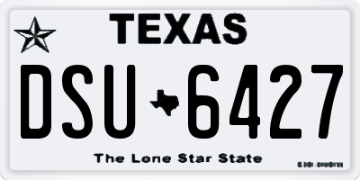 TX license plate DSU6427
