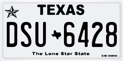 TX license plate DSU6428