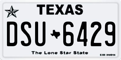 TX license plate DSU6429