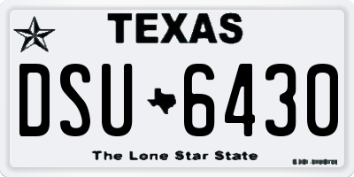 TX license plate DSU6430