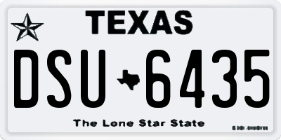 TX license plate DSU6435