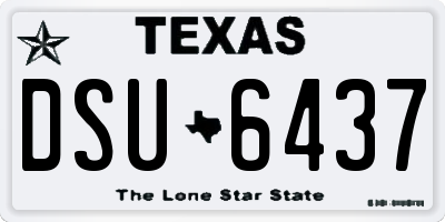 TX license plate DSU6437