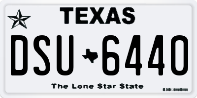 TX license plate DSU6440