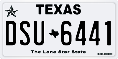 TX license plate DSU6441