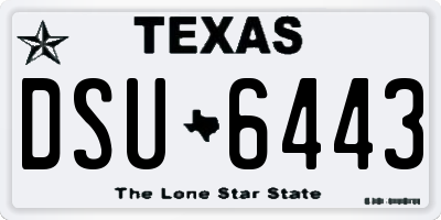 TX license plate DSU6443