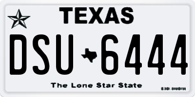 TX license plate DSU6444