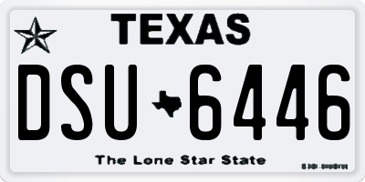 TX license plate DSU6446
