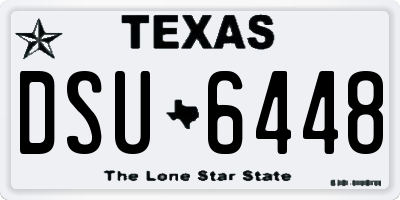 TX license plate DSU6448