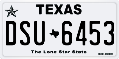 TX license plate DSU6453