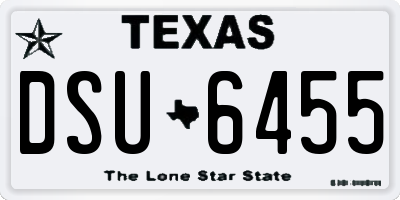 TX license plate DSU6455