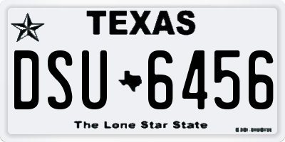 TX license plate DSU6456