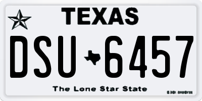 TX license plate DSU6457